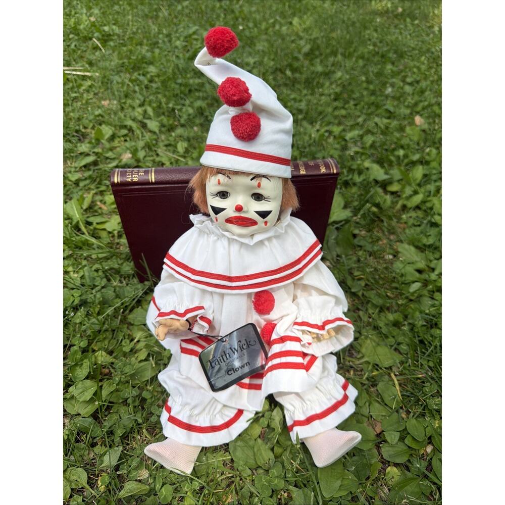 Vintage Effanbee Faith Wick Clown Doll 16" Vinyl Circus Collectible Tagged